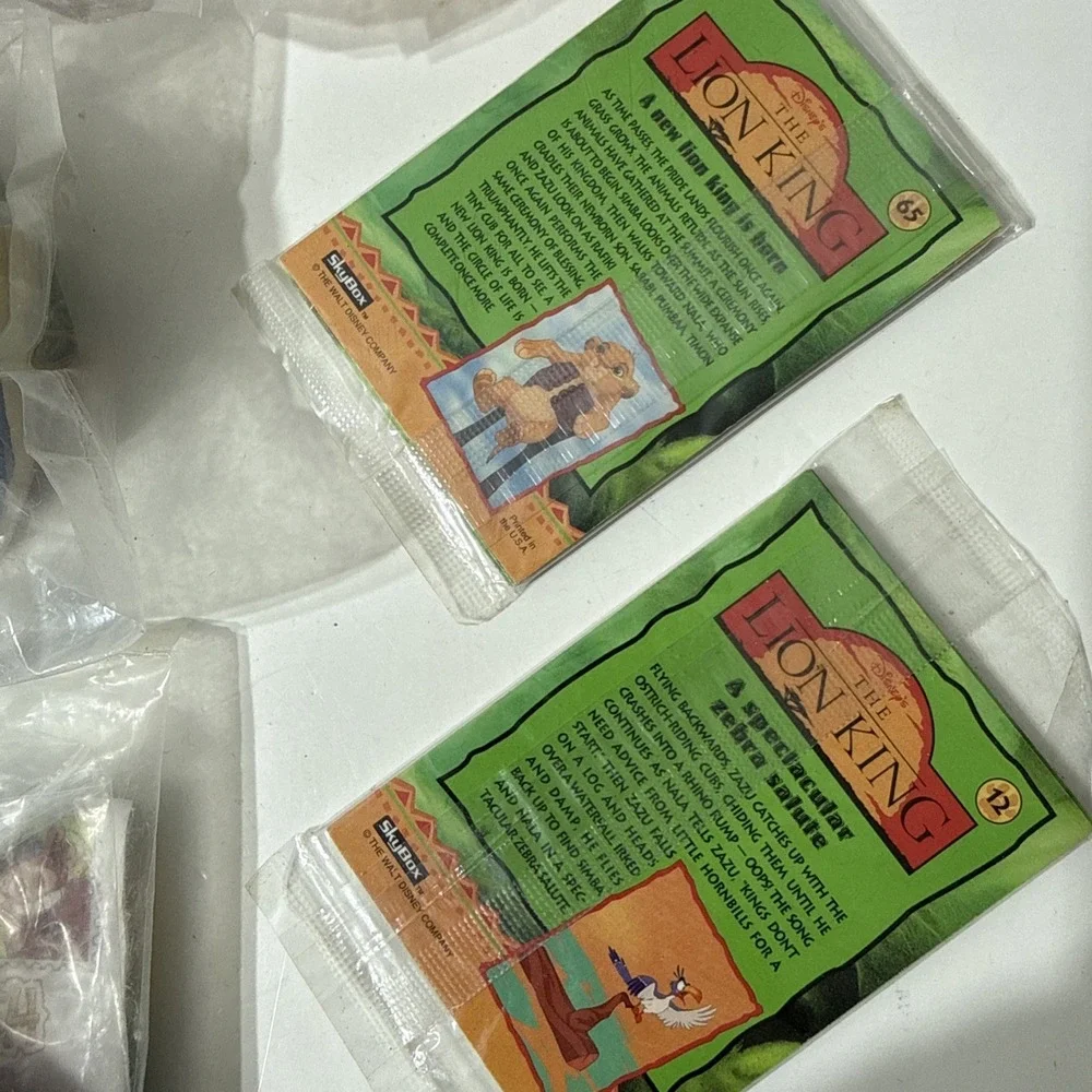 Disney The Lion King Burger King 1990s Figures Trading Cards Box Puppets LOT 9pc - Picture 3 of 10